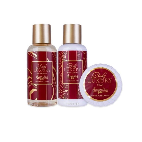 Accentra Body Luxury Bath Gift Set Winter Rose & Amber - Picture 3 of 3